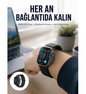AMOLED Akıllı Saat 49mm Bluetooth Arama Spor ve Sağlık Yeni Nesil