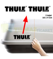 Thule Sweden Oto Sticker Araba Yapıştırma 2 Adet Yüksek Kalite ( 16 x 4 Cm Ölçü )