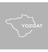 Yozgat Harita Araba Sticker siyah 17x11 CM (Beyaz)