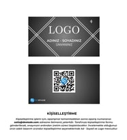 NFC ve QR Kod Özellikli Temassız Dijital Kartvizit (Gri-Beyaz)