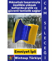 #CamSileceği Özel Tasarım Manyetik Emniyet İpli Yüksek Katlı İç Dış Cephe Akvaryum Otomobil Ayna Tem