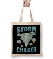 Cute Storm Chaser Severe Weather Tornado Hurricane Bez Çanta Uzun Saplı