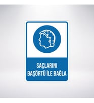 saçlarını başörtü ile bağla 21x28 Arkası Sticker
