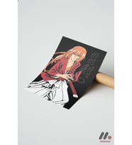 Rurouni Kenshin Japon Savaşçı Poster, Çerçevesiz Yüksek Kalite Duvar Afişi - Anime