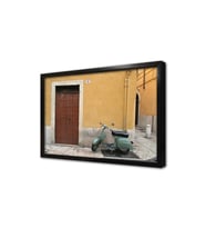 Vespa Motorsiklet Çerçeveli Cam Tablo