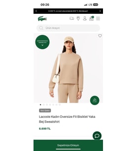 LCST Oversize Sütlükahve Sweatshirt