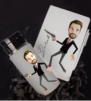 Kişiye Özel Karikatür Tasarım Defter Kalem Matara Hediye Seti 96515