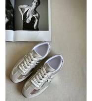 Gezegen 061 Kadın Düz Taban Günlük Sneaker Ayakkabı (Gümüş)