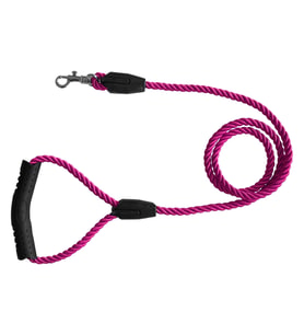 Üçlü Sarmallı Köpek Gezdirme Halatı 1 cm-120 cm Pembe