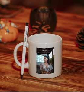 Kişiye Özel Tek Fotoğraflı Kupa Bardak ve Kalem Seti