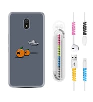 Xiaomi Redmi 8A 8 Pro 9C 9T 10C 11T Pro Kılıf Kablo Koruma Spiral Silikon Orange Escape 1374