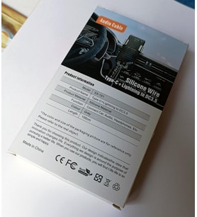 Ga77 Araç Silikon Ses Kablosu 2in1 Type-C 3.5mm Kulaklık Lighting Tüm iPhone ile Uyumlu 100 Cm Uzunluk (2in1)