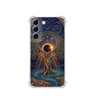 PrintiFy Samsung Galaxy S22 ile Uyumlu Simya Serisi Kozmik Denge Tasarımlı Uv Baskılı Köşe Korumalı Antişok Kılıf