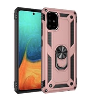 Durukar® Samsung Galaxy A71 Kılıf Sofya Yüzüklü Silikon Kapak - Rose
