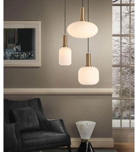 MYLİGHTS RUSTİK  ÜÇLÜ BAL CAMLI AVİZE  KASA  40CM  ESKİTME 