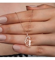Anne Bebek Motifli 925 Gümüş Kadın Kolye