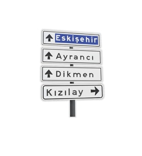 Ankara Kızılay Tabelası Mizahi Sticker Suya Dayanıklı (Eskişehir – Ayrancı – Dikmen – Kızılay)