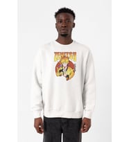 Demon Slayer Anime Zenitsu Poster Beyaz Erkek 2ip Sweatshirt