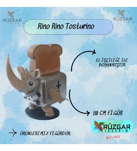 Rino Rino Tosturino Tung Tung Sahur Karakteri 10 Cm Figür