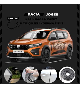 Dacia Joger Oto Araç Kapı Koruma Fitili 5metre Parlak Siyah Renk