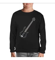 Gitar - Bass Siyah Çocuk Sweatshirt