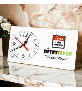 Diyetisyen Doktora Hediye Şık Masa Saati