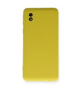 Samsung Galaxy A01 Core Kılıf Nano İçi Kadife Silikon - Sarı