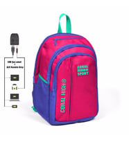 Coral High Sport Beş Gözlü Pembe Okul ve Günlük Sırt Çantası - Laptop+Tablet Bölmeli