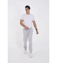 Unisex Kışlık Üç İplik Lastikli Eşofman Pantolon - Gri