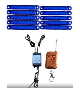 UZAKTAN KUMANDALI 9 LEDLİ 10 ADET PARMAK LED MAVİ