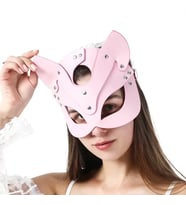 Mulvxbrf Brf02  Deri  Pembe Kedi Maskesi (Mulvix)