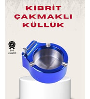 Metal Küllük ve Çakmak Seti Yuvarlak Modern Tasarım