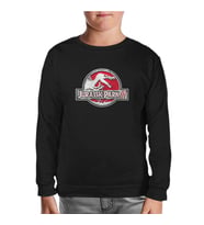 Jurassic Park - Logo Siyah Çocuk Sweatshirt