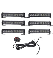 6'lı 48 led çakar lamba kırmızı-kırmızı 12-30V / LAPA545-3