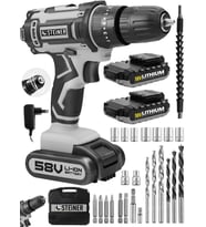 Steiner Germany Technology Highline 58 V 5 Ah Darbeli Bakır Sargılı Çift Akülü Vidalama Matkap Gri