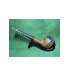 El yapımı deri kaplamalı şık pipo, 14,5 cm, Avrupa tasarımı