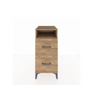 Kronos Komodin Tek Raflı 2 Çekmeceli 44x59x96 Çam-Çam
