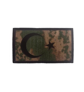 Single Sword Arkası Cırtlı Plastik Bayrak Patch 5.5X7.5