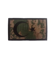 Single Sword Arkası Cırtlı Plastik Bayrak Patch 5.5X7.5