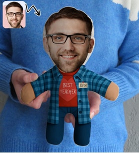 BK Gift Kişiye Özel Best Teacher Tasarımlı Bebek Yastık-5, Öğretmene Hediye, Öğretmenler Günü Hediyesi
