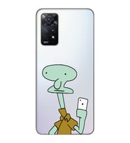 Redmi Note 12 Pro 4G Uyumlu Squidward Selfie Tasarımlı Şeffaf Telefon Kılıfı