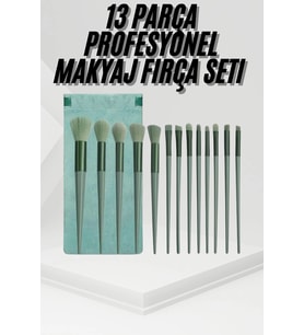 13 Parça Taşınabilir Kılıflı Profesyonel Makyaj Fırça Seti Pudra Allık Fondöten Fırçası
