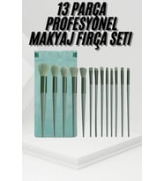 13 Parça Taşınabilir Kılıflı Profesyonel Makyaj Fırça Seti Pudra Allık Fondöten Fırçası