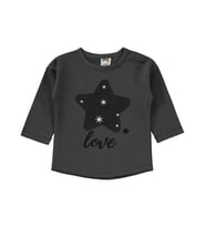 Civil Baby Yıldız Baskılı 6-18 Ay Sweatshirt - Gri (Antrasit)