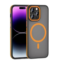 Lexroo iPhone 14 Pro Kılıf M-safe Şarj Özellikli Mat Görünümlü Ant Kılıf - Turuncu