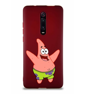 Xiaomi Redmi K20 Pro Soft Premier Kapak Patrick Yıldız Tasarımlı Silikon Kılıf - Mürdüm (Şeffaf)