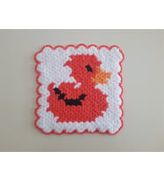 Banyo Çirkin Ördek Çocuk / Bebek El Örgüsü Lifi (Turuncu)