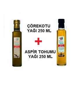 ÇÖREKOTU YAĞI 250 ML + ASPİR TOHUMU YAĞI SETİ ZAYIFLAMA DETOX YAĞI