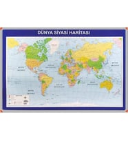 DÜNYA SİYASİ HARİTASI (Alüminyum Çerçeve)