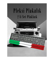 İtalyan Bayrak Renkli Plakalık Pleksi